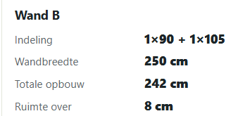Afmetingen helder gespecificeerd